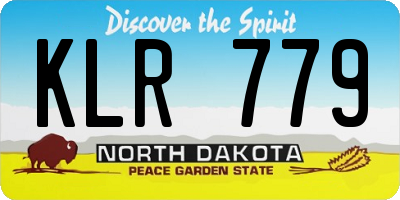 ND license plate KLR779
