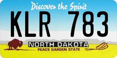 ND license plate KLR783