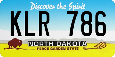 ND license plate KLR786