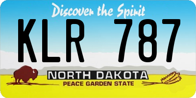 ND license plate KLR787