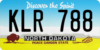 ND license plate KLR788