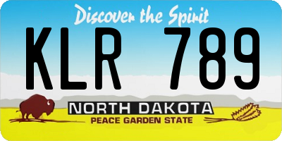 ND license plate KLR789