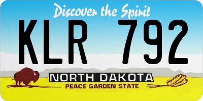 ND license plate KLR792