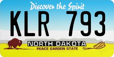 ND license plate KLR793