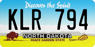 ND license plate KLR794
