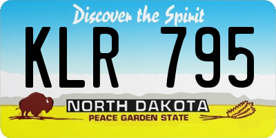 ND license plate KLR795