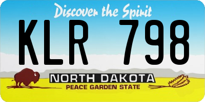 ND license plate KLR798