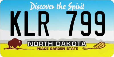 ND license plate KLR799
