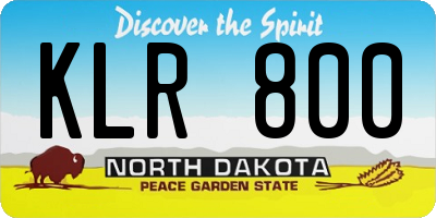 ND license plate KLR800