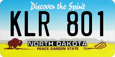 ND license plate KLR801