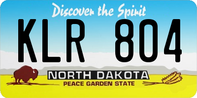 ND license plate KLR804