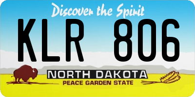 ND license plate KLR806