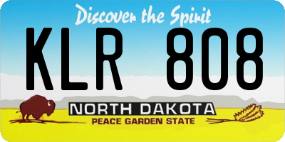 ND license plate KLR808