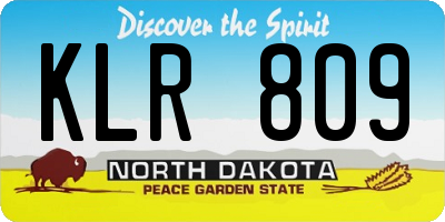 ND license plate KLR809
