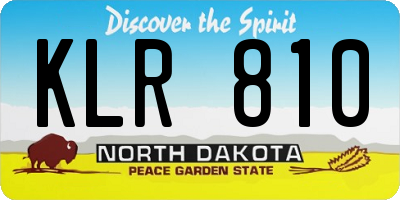 ND license plate KLR810
