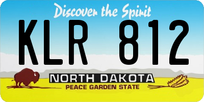 ND license plate KLR812