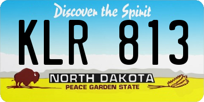 ND license plate KLR813