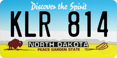 ND license plate KLR814