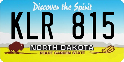 ND license plate KLR815