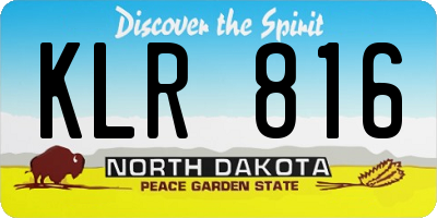 ND license plate KLR816