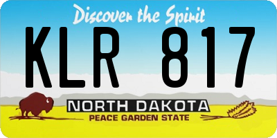 ND license plate KLR817