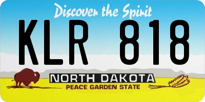 ND license plate KLR818