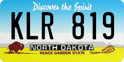 ND license plate KLR819