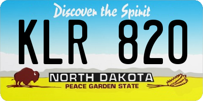 ND license plate KLR820