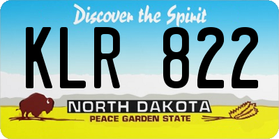 ND license plate KLR822
