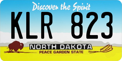 ND license plate KLR823
