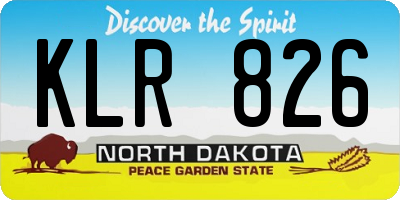 ND license plate KLR826