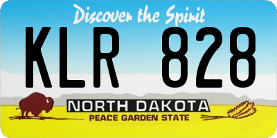 ND license plate KLR828