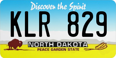 ND license plate KLR829