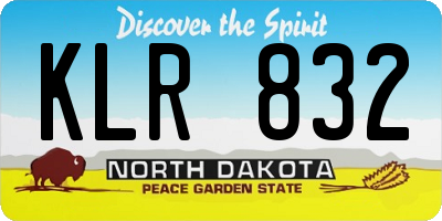 ND license plate KLR832
