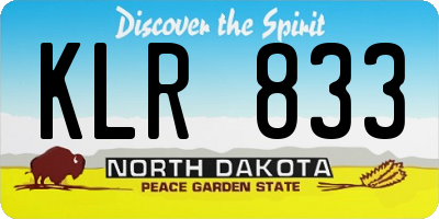 ND license plate KLR833