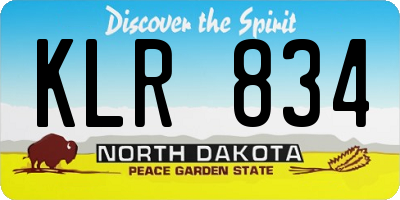 ND license plate KLR834