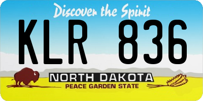 ND license plate KLR836