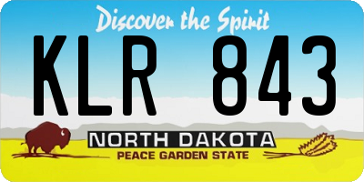 ND license plate KLR843