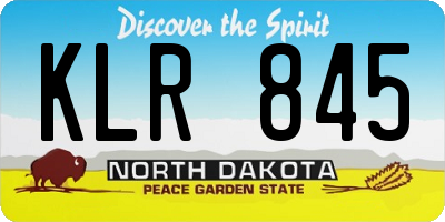 ND license plate KLR845