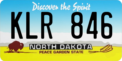 ND license plate KLR846