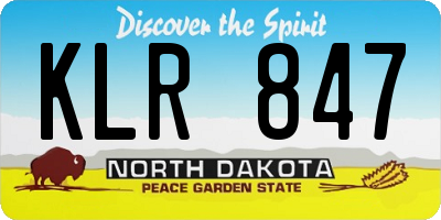 ND license plate KLR847