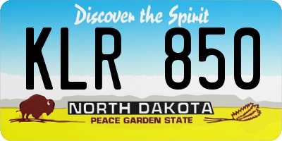 ND license plate KLR850