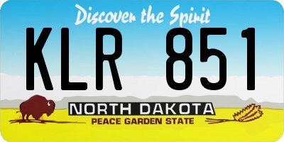 ND license plate KLR851