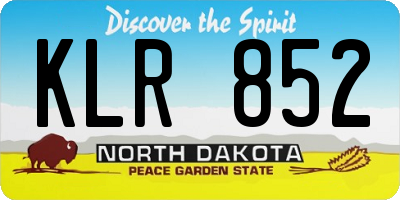 ND license plate KLR852