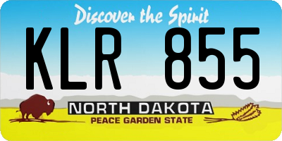 ND license plate KLR855
