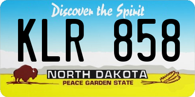 ND license plate KLR858