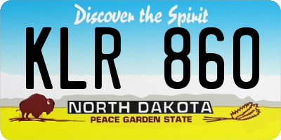 ND license plate KLR860