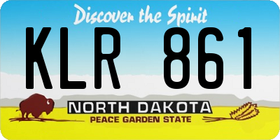 ND license plate KLR861