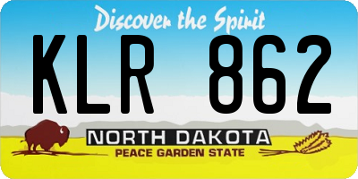 ND license plate KLR862