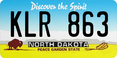 ND license plate KLR863